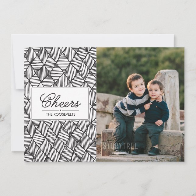 Tarjeta de vacaciones de papel de bienvenida (Anverso)