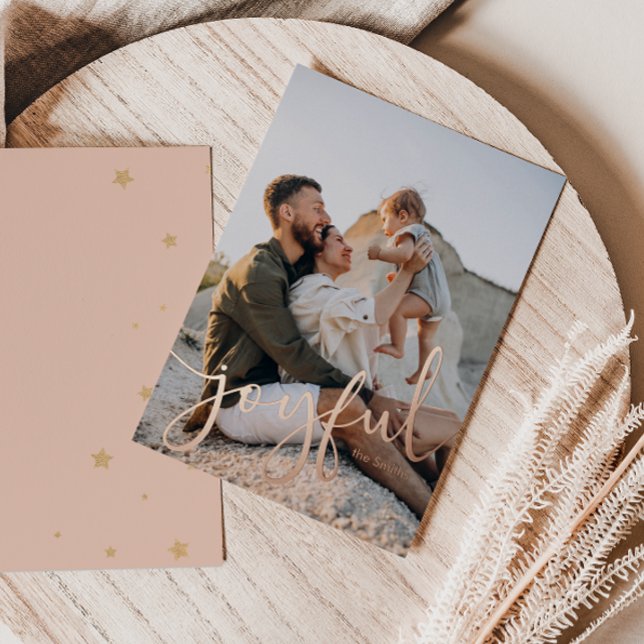 Tarjeta de vacaciones de papel metálico con foto r (Subido por el creador)