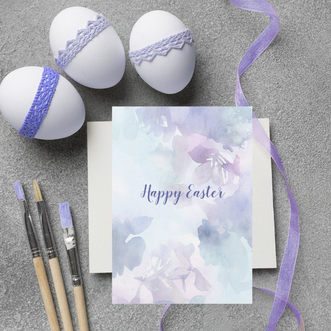 Tarjeta de vacaciones de Pascua al acuarela (Subido por el creador)