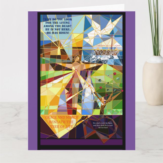 Tarjeta de vacaciones de Pascua Cristiana (Anverso)