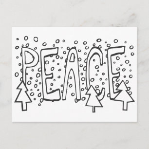 Tarjeta de vacaciones de Paz, Colorea-Tú-Mismo, Pi
