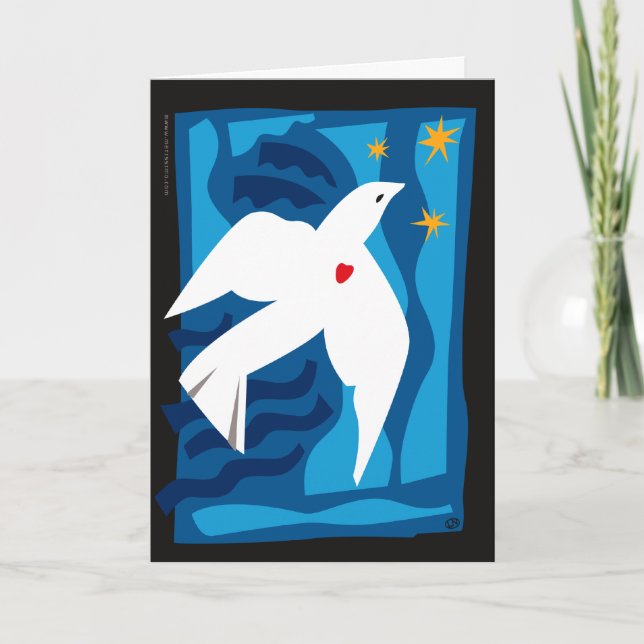 Tarjeta de vacaciones de Peace Dove (Anverso)