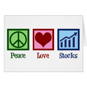 Tarjeta de vacaciones de Peace Love Stocks Broker