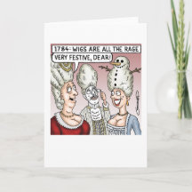 Tarjeta de vacaciones de pelucas de navidades