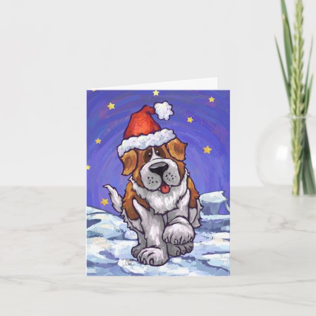 Tarjeta de vacaciones de perro de San Bernardo (Anverso)