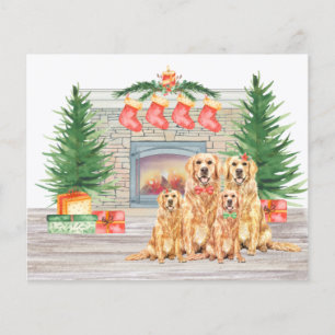 Tarjeta de vacaciones de perro para Navidades de G