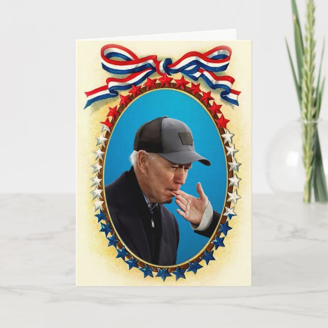 Tarjeta de vacaciones de Personalizable Joe Biden (Anverso)