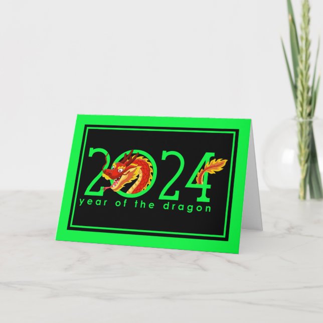Tarjeta de vacaciones de Personalizado de Año Nuev (Anverso)