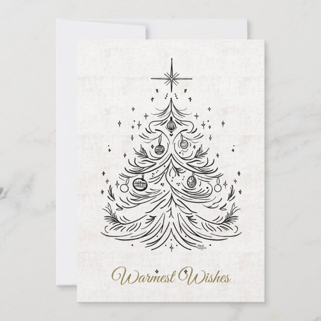 Tarjeta de vacaciones de Personalizado de árbol si (Anverso)