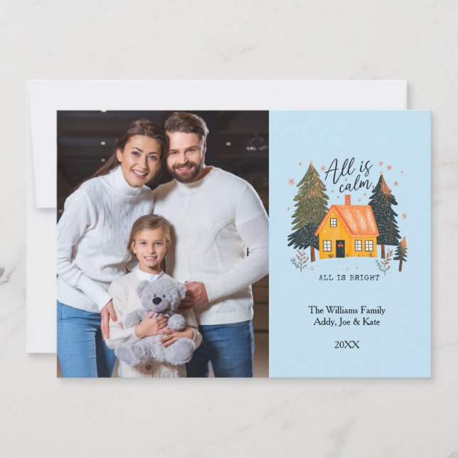 Tarjeta de vacaciones de Personalizado de la casa  (Anverso)