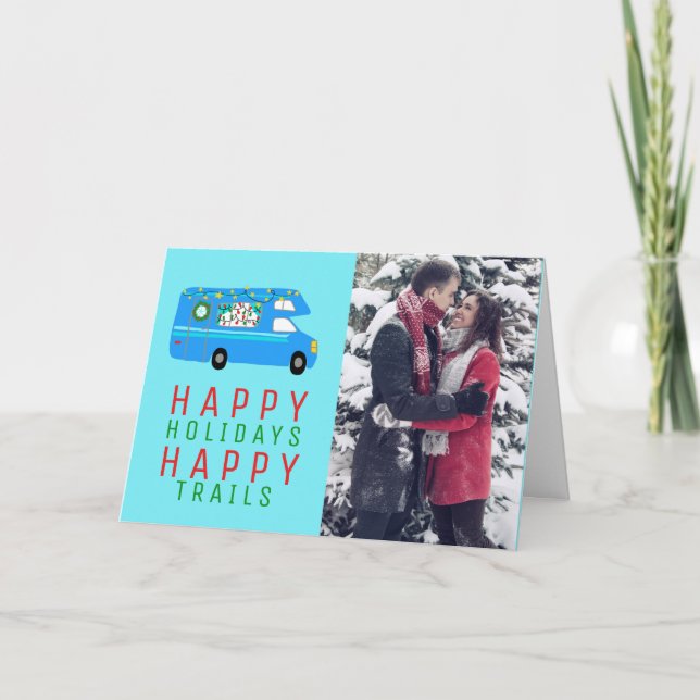 Tarjeta de vacaciones de PERSONALIZADO RV de Navid (Anverso)