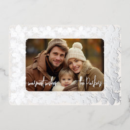 Tarjeta de vacaciones de piña de abeto con lámina 