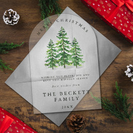 Tarjeta de vacaciones de Pine Tree Forest