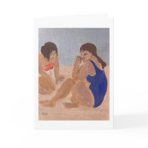 Tarjeta de vacaciones de playa