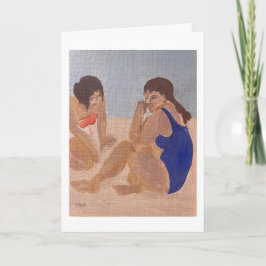 Tarjeta de vacaciones de playa