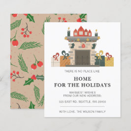 Tarjeta de vacaciones de presupuesto chimenea nos 