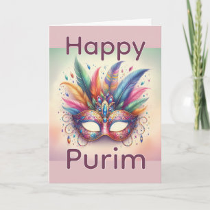 Tarjeta de vacaciones de Purim – Alegría y Liberac