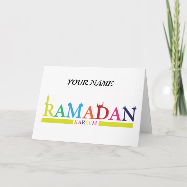 Tarjeta de vacaciones de Ramadán (Anverso)