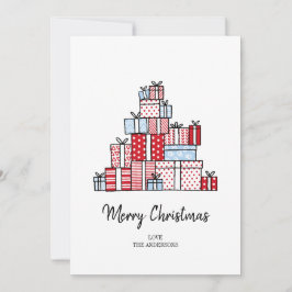 Tarjeta de vacaciones de regalos de navidades