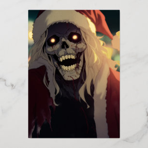 Tarjeta de vacaciones de Relieve metalizado