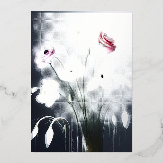 Tarjeta de vacaciones de Relieve metalizado (Anverso)