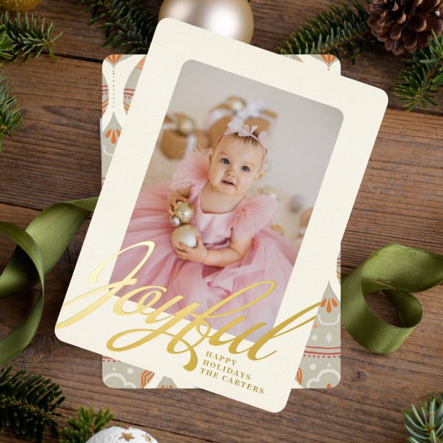 Tarjeta de vacaciones de Relieve metalizado alegre (Subido por el creador)