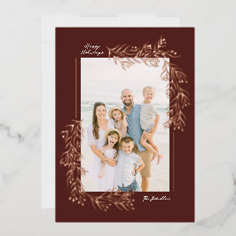 Tarjeta de vacaciones de Relieve metalizado Botáni