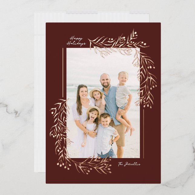 Tarjeta de vacaciones de Relieve metalizado Botáni (Sobre)