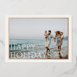 Tarjeta de vacaciones de Relieve metalizado de la