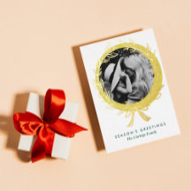 Tarjeta de vacaciones de Relieve metalizado dorado