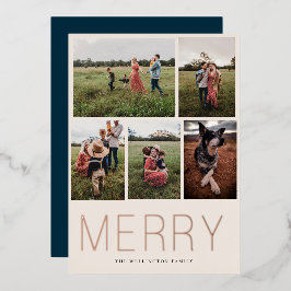 Tarjeta de vacaciones de Relieve metalizado fotogr