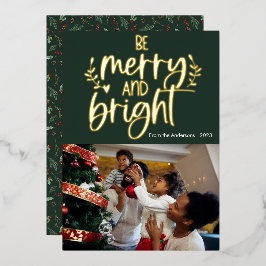 Tarjeta de vacaciones de Relieve metalizado fotogr