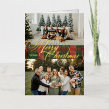 Tarjeta de vacaciones de Relieve metalizado plegad