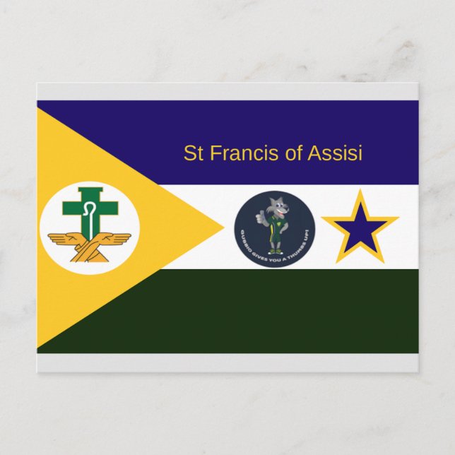 Tarjeta de vacaciones de San Francisco de Asís (Anverso)