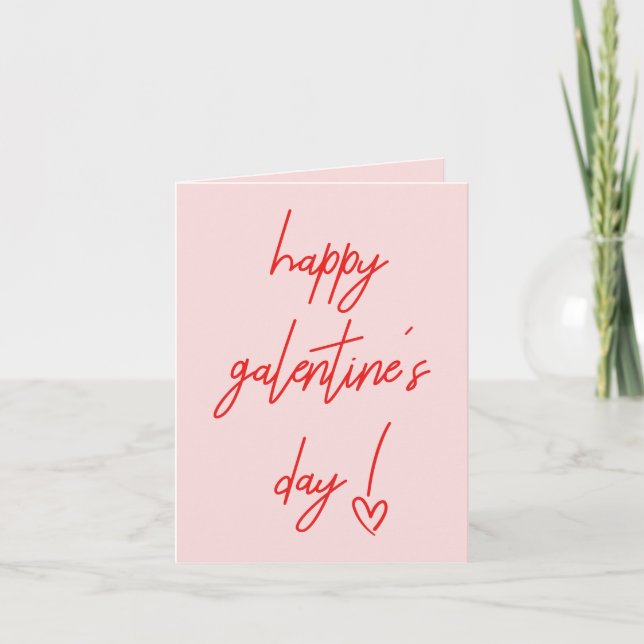 Tarjeta de vacaciones de San Valentín de Galentine (Anverso)