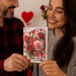 Tarjeta de vacaciones de San Valentín romántico co