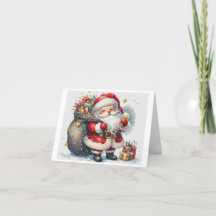 Tarjeta de vacaciones de Santa