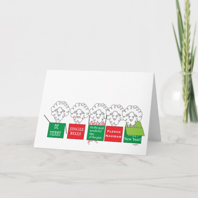 Tarjeta de vacaciones de Sheepish (Anverso)