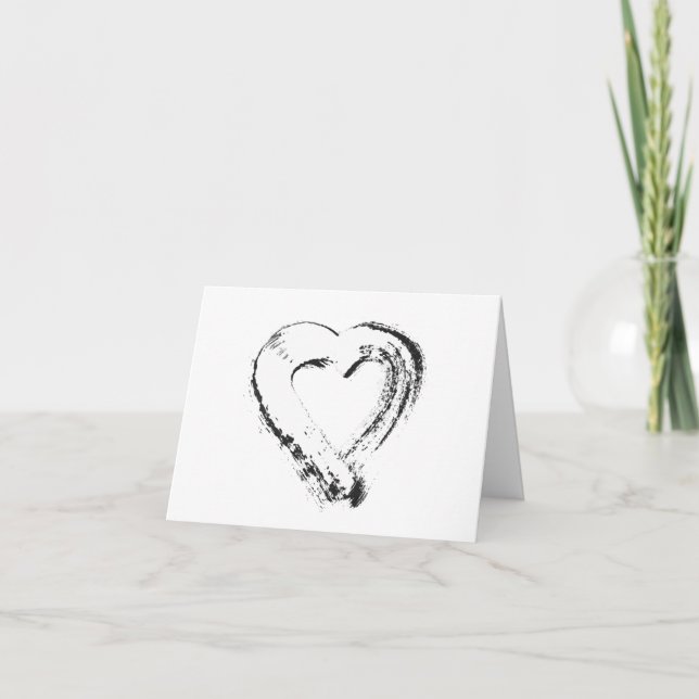 Tarjeta de vacaciones de Snow Heart (Anverso)