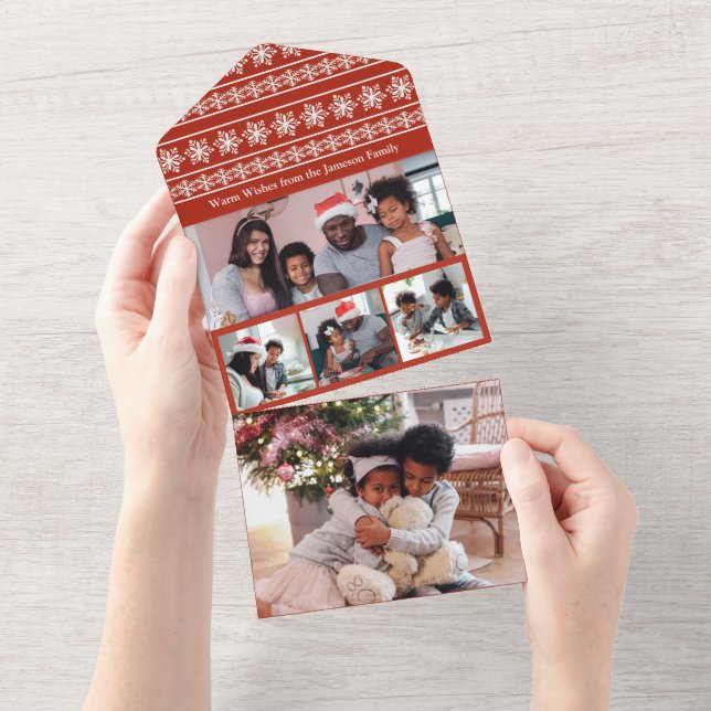 Tarjeta de vacaciones de Sweater Multi Photo Cozy (desgarro)