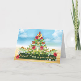 Tarjeta de vacaciones de tema de Hawái