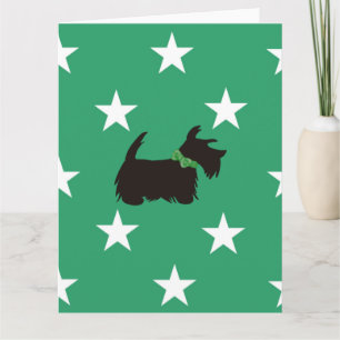 Tarjeta de vacaciones de Terrier Escocés, perro Sc