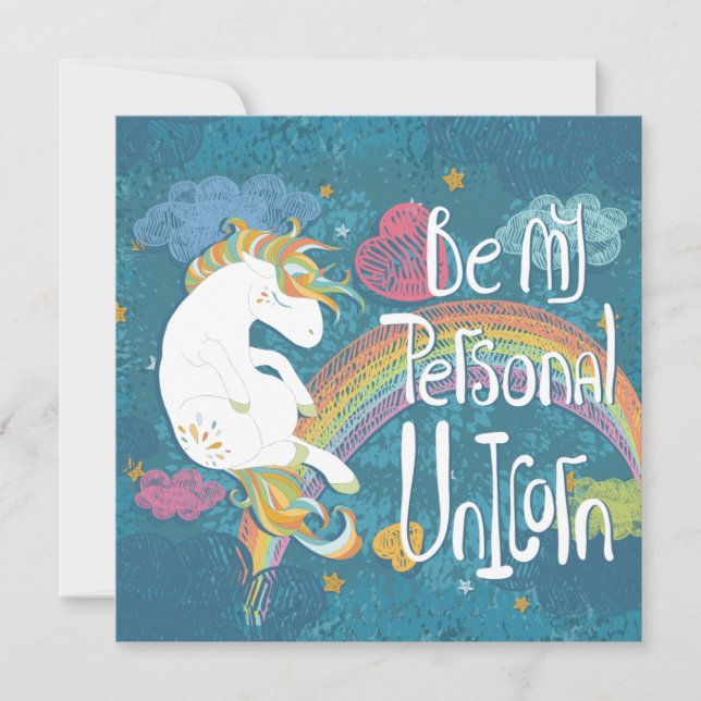 Tarjeta de vacaciones de Unicorn (Anverso)