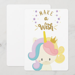 Tarjeta de vacaciones de Unicornio con cumpleaños 
