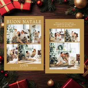 Tarjeta de vacaciones de varias fotos para Navidad