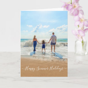 Tarjeta de vacaciones de verano con foto y texto p