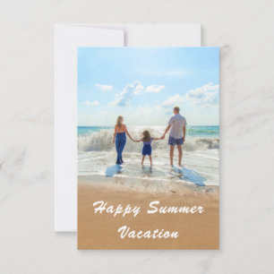 Tarjeta de vacaciones de verano tu foto y texto fa