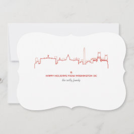 Tarjeta de vacaciones de Washington DC Cityscape