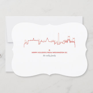Tarjeta de vacaciones de Washington DC Cityscape