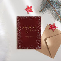 Tarjeta de vacaciones de Winder Wonder Gold Photo